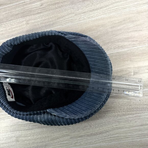 Vintage Nike Blue Corduroy Newsboy Cap 90s Wide Wale Driver Hat Medium - Picture 15 of 15